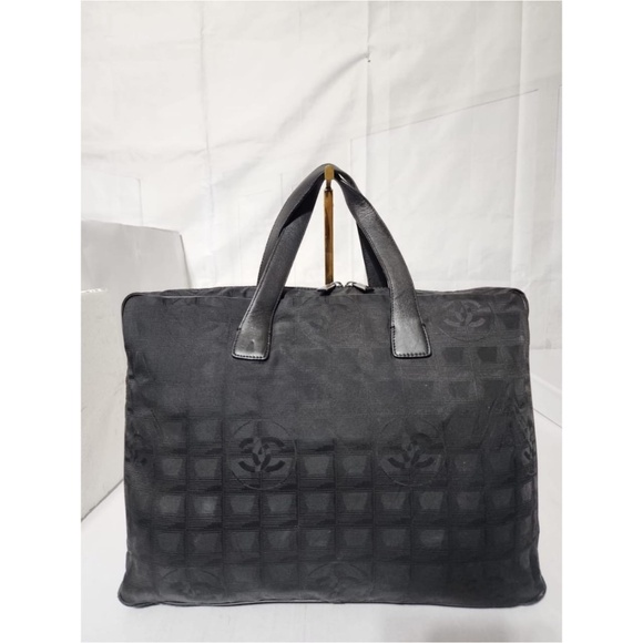Authentic Chanel Travel Ligne Laptop Case Black - Picture 1 of 11
